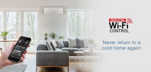 Never return to a cold home again wifi controlled heat pump