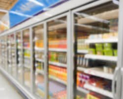 Commercial refrigeration full of products